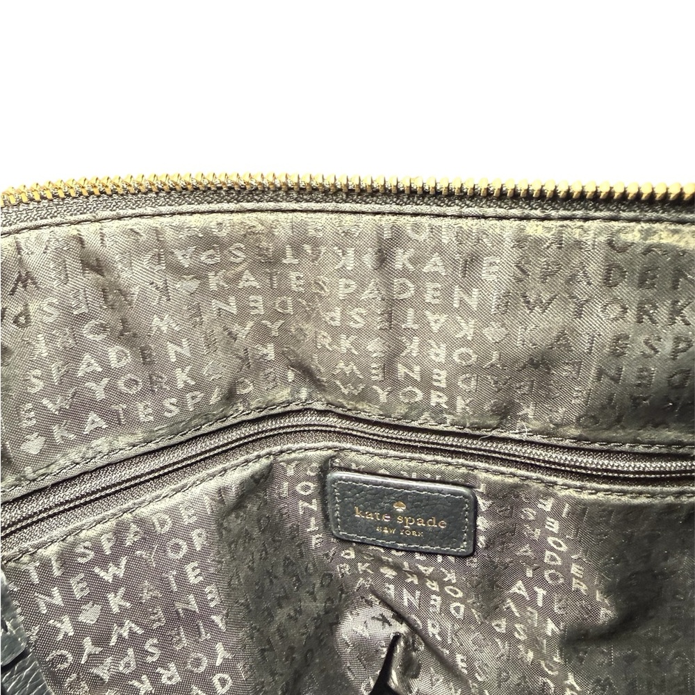 Kate Spade Larchmont Avenue Small Penny Black Pebbled Leather Satchel Crossbody - Picture 6 of 8